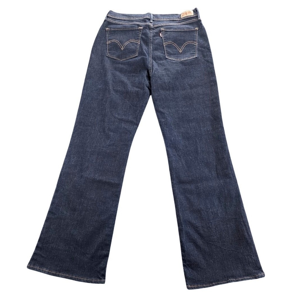 Levis 512 Perfectly Slimming Bootcut Jeans Dark Wash Indigo Womens 14M -W32 L32 - Picture 3 of 14